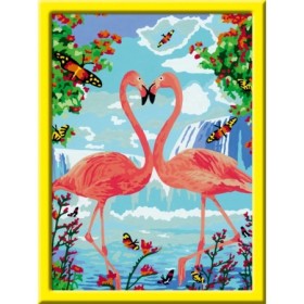 Creart Pictura doi flamingo